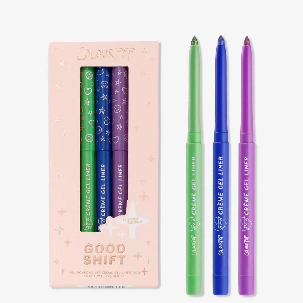 Price FIRM New Colourpop BFF Chrome Crème Gel Liner Trios - Picture 2 of 6